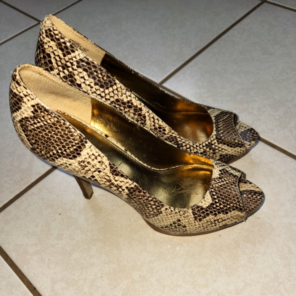 Nine West Snake Print Heels